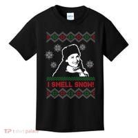 I Smell Snow Ugly Christmas Funny Kids T-Shirt thumb 0