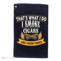 I Smoke Cigars And Know Thing Funny  Golf Towel thumb 0