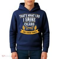 I Smoke Cigars And Know Thing Funny  Kids Hoodie thumb 4