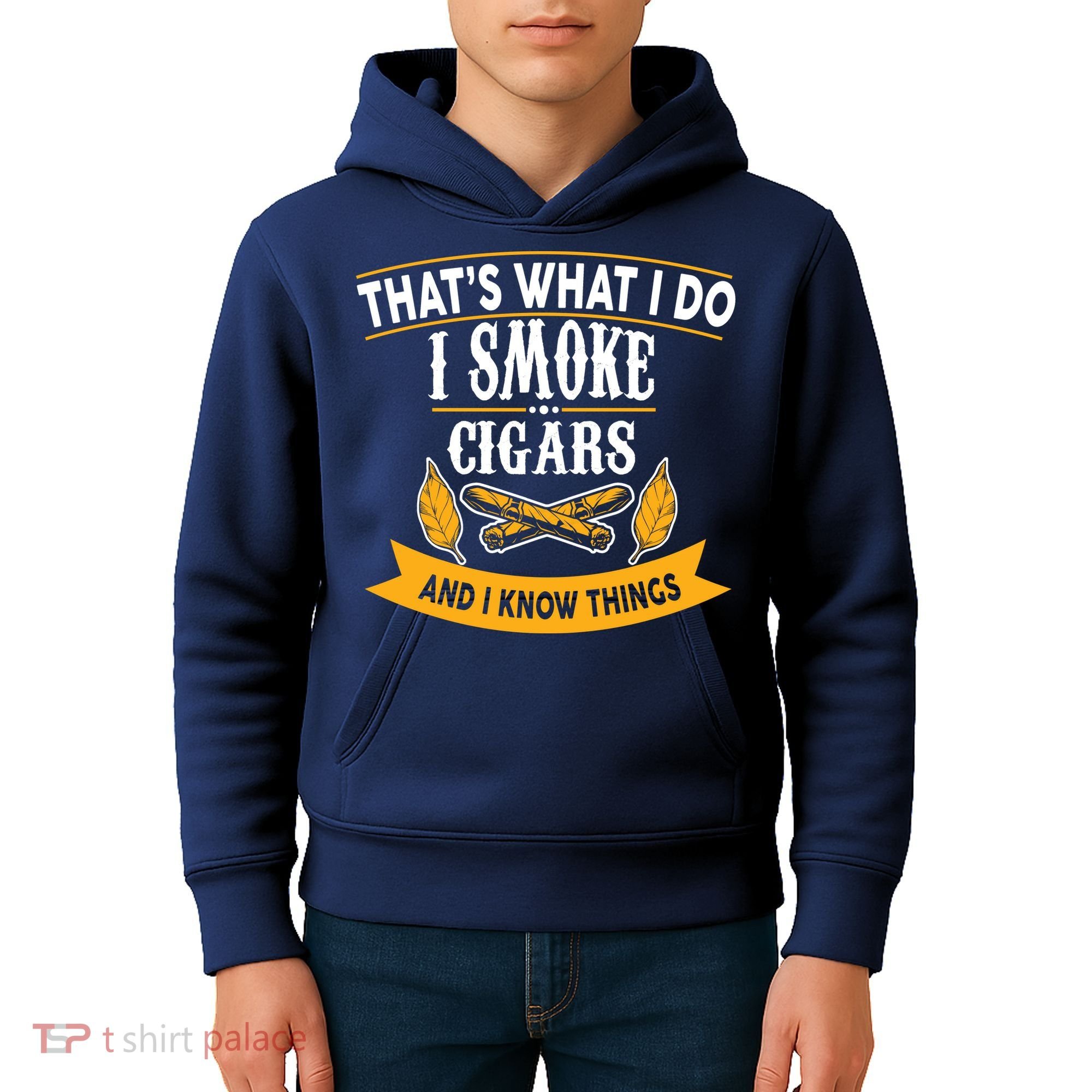 I Smoke Cigars And Know Thing Funny  Kids Hoodie