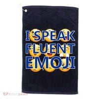 I Speak Fluent Emoji Golf Towel thumb 0