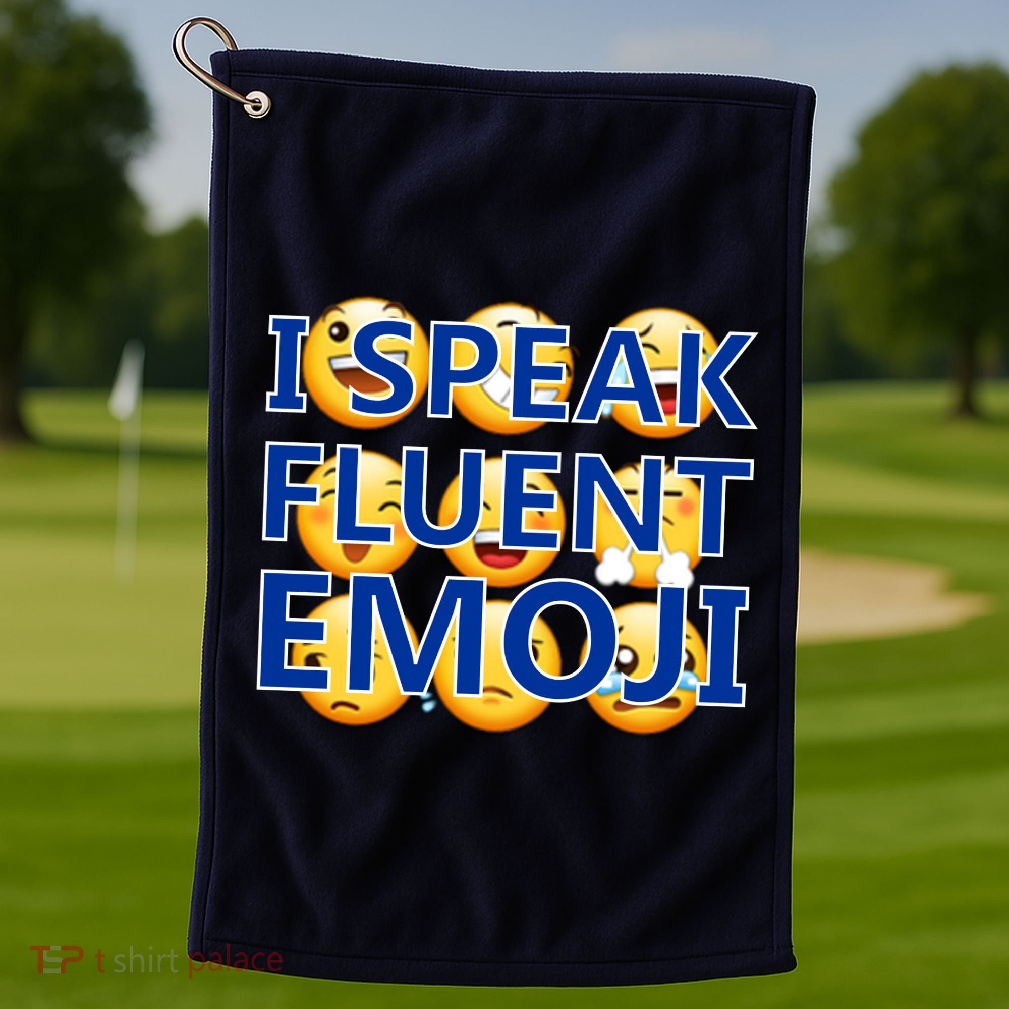 I Speak Fluent Emoji Golf Towel