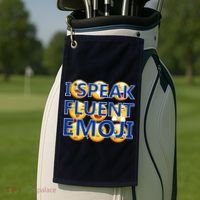 I Speak Fluent Emoji Golf Towel thumb 2
