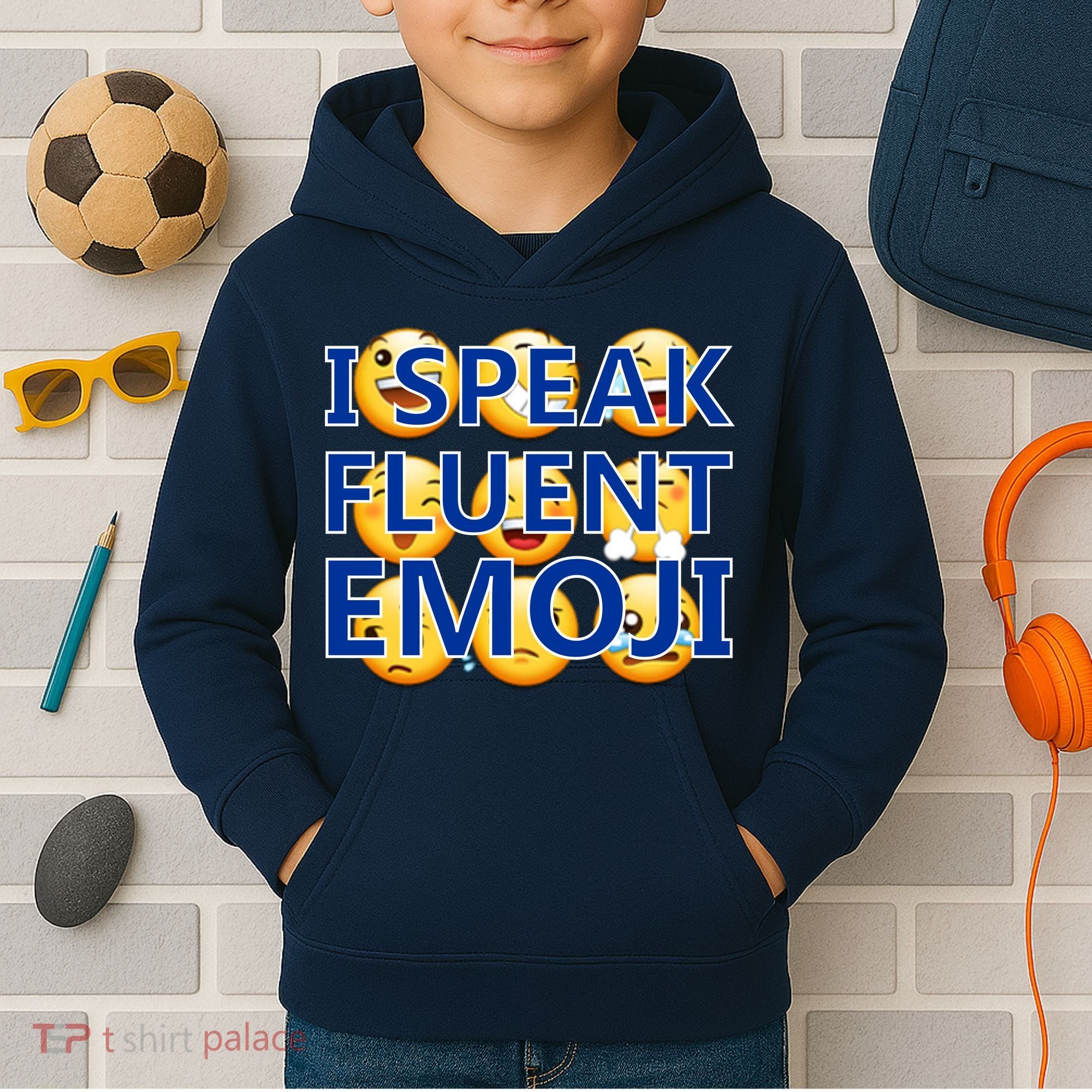 I Speak Fluent Emoji Kids Hoodie