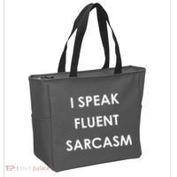 I Speak Fluent Sarcasm Tote Bag thumb 2