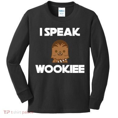 I Speak Wookiee Kids Long Sleeve Shirt