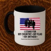 I Stand For My Country Flag My Anthem Coffee Mug thumb 2
