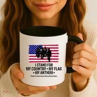 I Stand For My Country Flag My Anthem Coffee Mug thumb 3