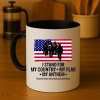 I Stand For My Country Flag My Anthem Coffee Mug thumb 4