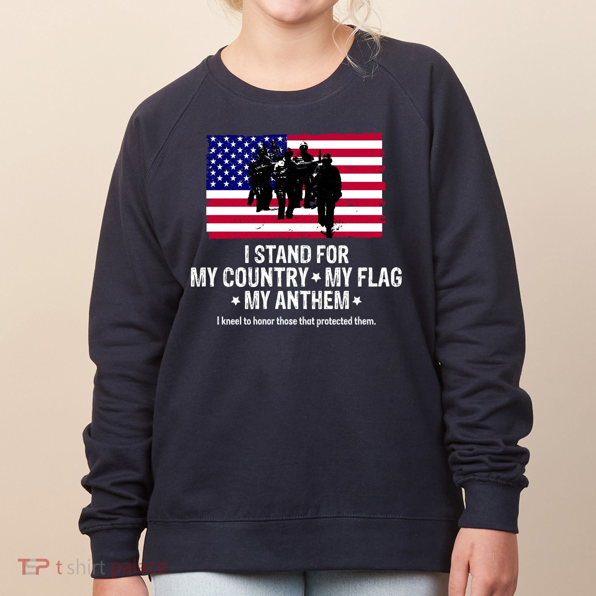 I Stand For My Country Flag My Anthem Women's Sweatshirt