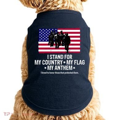 I Stand For My Country Flag My Anthem Doggie Tank