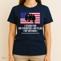 I Stand For My Country Flag My Anthem T-Shirt thumb 4