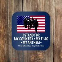 I Stand For My Country Flag My Anthem Coaster thumb 0