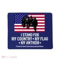 I Stand For My Country Flag My Anthem Mousepad thumb 0