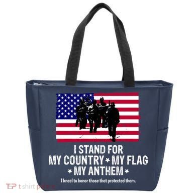 I Stand For My Country Flag My Anthem Tote Bag