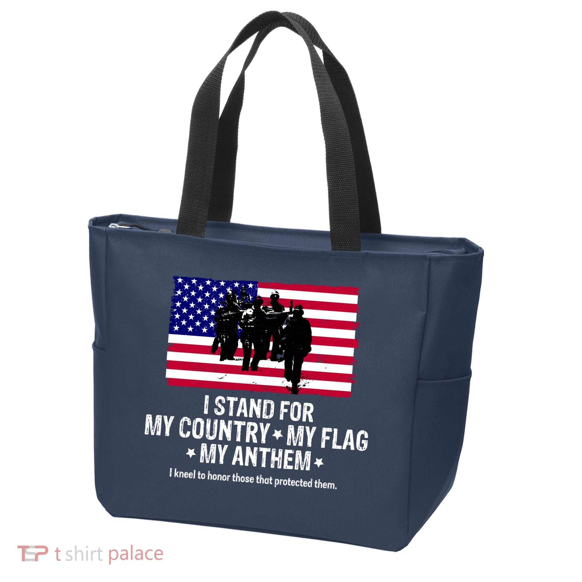 I Stand For My Country Flag My Anthem Tote Bag