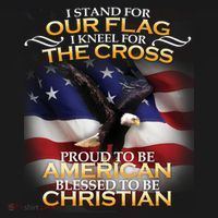 I Stand For Our Flag Kneel For The Cross Proud American Christian  Women's Hoodie thumb 2