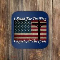 I Stand For The Flag And Kneel For The Cross Coaster thumb 0