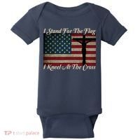 I Stand For The Flag And Kneel For The Cross Baby Bodysuit thumb 0