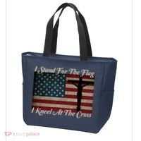 I Stand For The Flag And Kneel For The Cross Tote Bag thumb 3