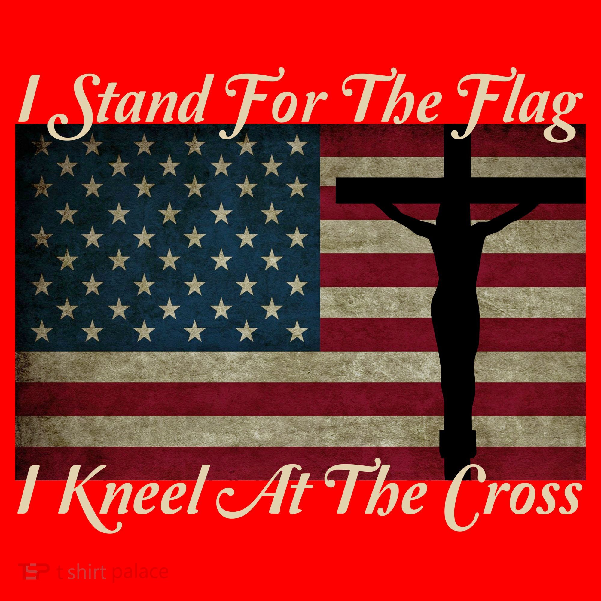 I Stand For The Flag And Kneel For The Cross Santa Hat