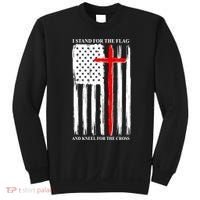 I Stand For the Flag And Kneel For The Cross Flag Sweatshirt thumb 0