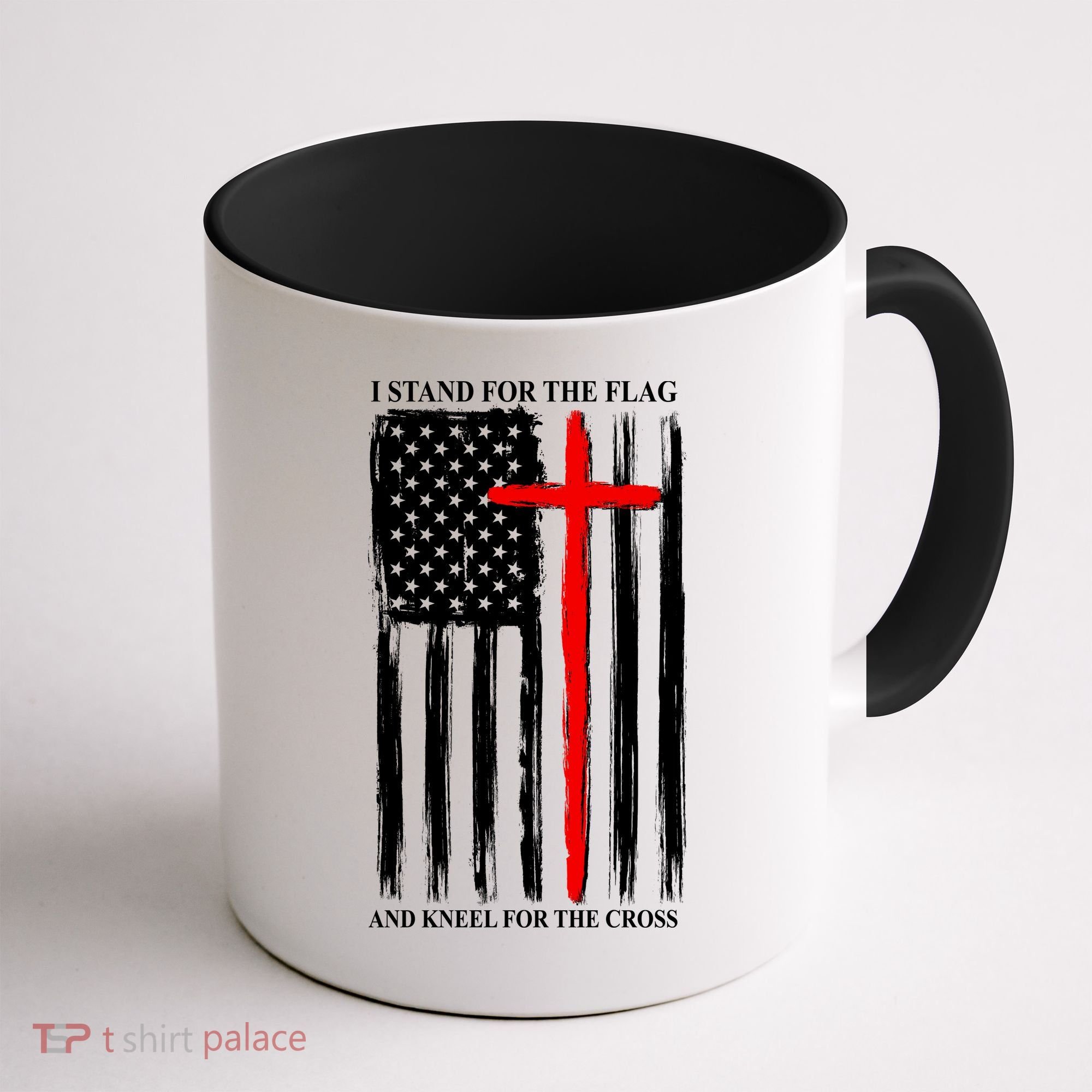 I Stand For the Flag And Kneel For The Cross Flag Coffee Mug