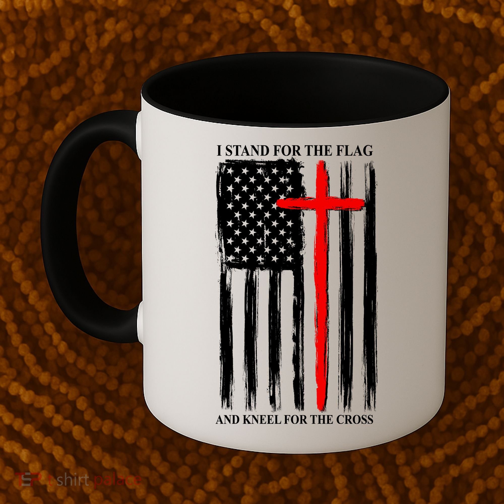 I Stand For the Flag And Kneel For The Cross Flag Coffee Mug