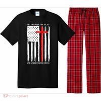 I Stand For the Flag And Kneel For The Cross Flag Pajama Set thumb 0