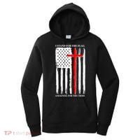 I Stand For the Flag And Kneel For The Cross Flag Women's Hoodie thumb 0