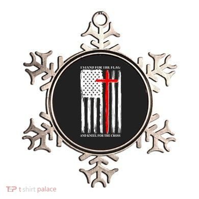 I Stand For the Flag And Kneel For The Cross Flag Ornament