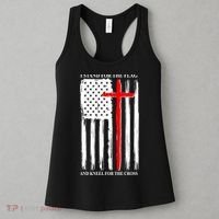 I Stand For the Flag And Kneel For The Cross Flag Women's Tank Top thumb 3