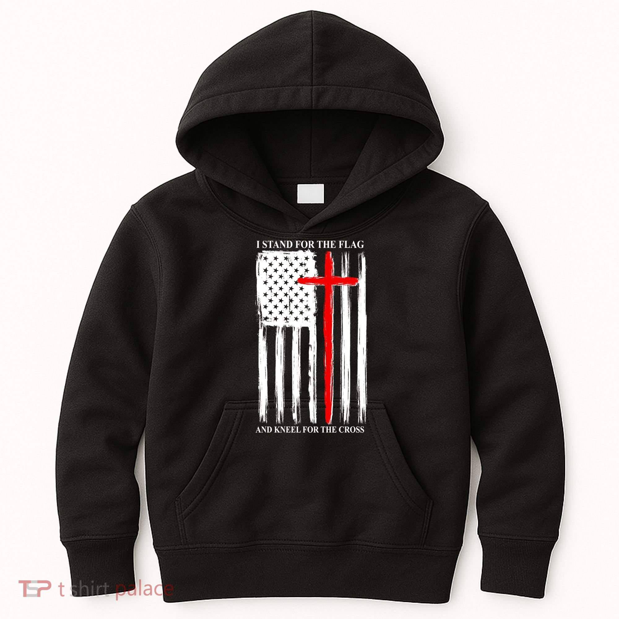 I Stand For the Flag And Kneel For The Cross Flag Kids Hoodie