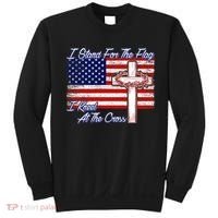 I Stand For The Flag I Kneel For The Cross Crown Of Thorns Sweatshirt thumb 0