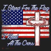 I Stand For The Flag I Kneel For The Cross Crown Of Thorns Beanie thumb 2