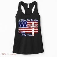 I Stand For The Flag I Kneel For The Cross Crown Of Thorns Women's Tank Top thumb 0