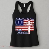 I Stand For The Flag I Kneel For The Cross Crown Of Thorns Women's Tank Top thumb 3