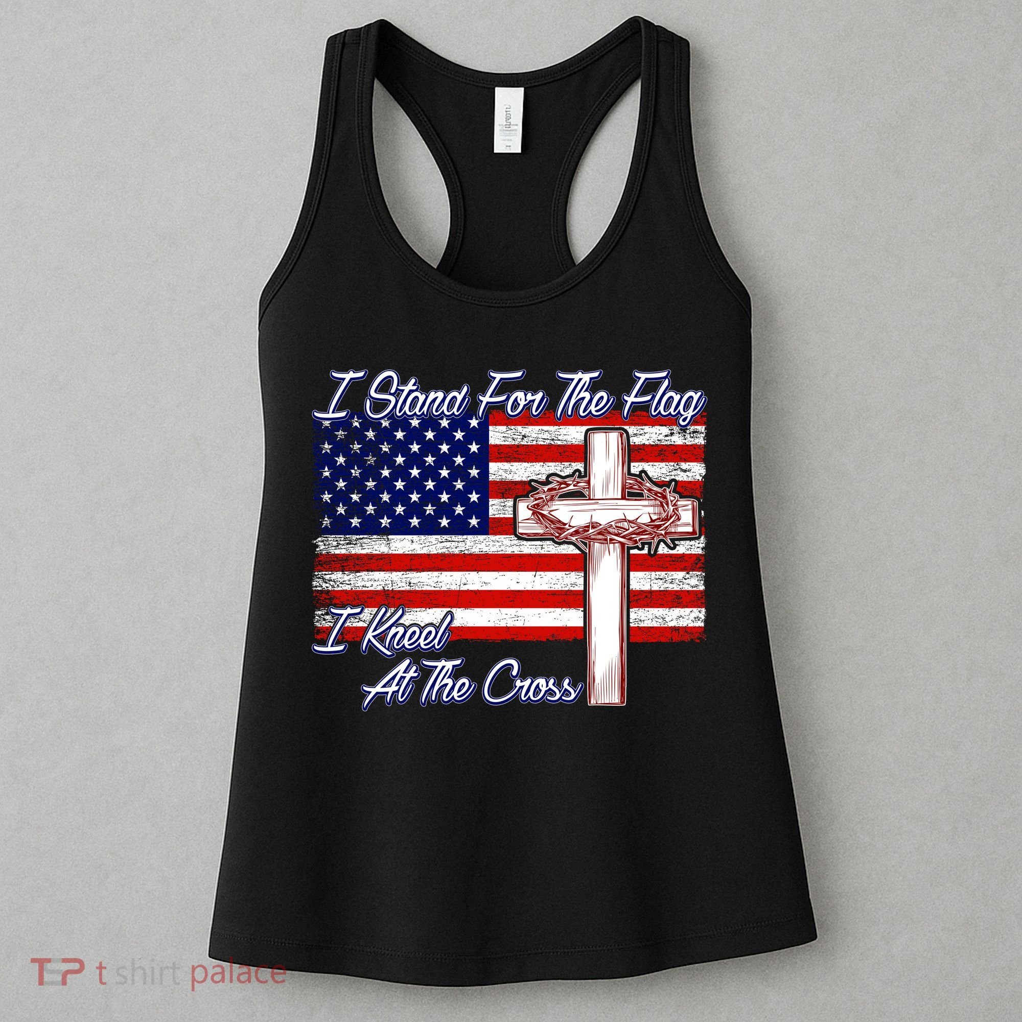 I Stand For The Flag I Kneel For The Cross Crown Of Thorns Women's Tank Top