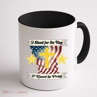 I Stand For The Flag I kneel To Pray America Coffee Mug thumb 1