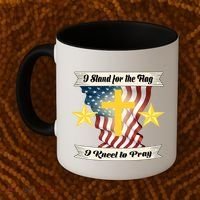 I Stand For The Flag I kneel To Pray America Coffee Mug thumb 2