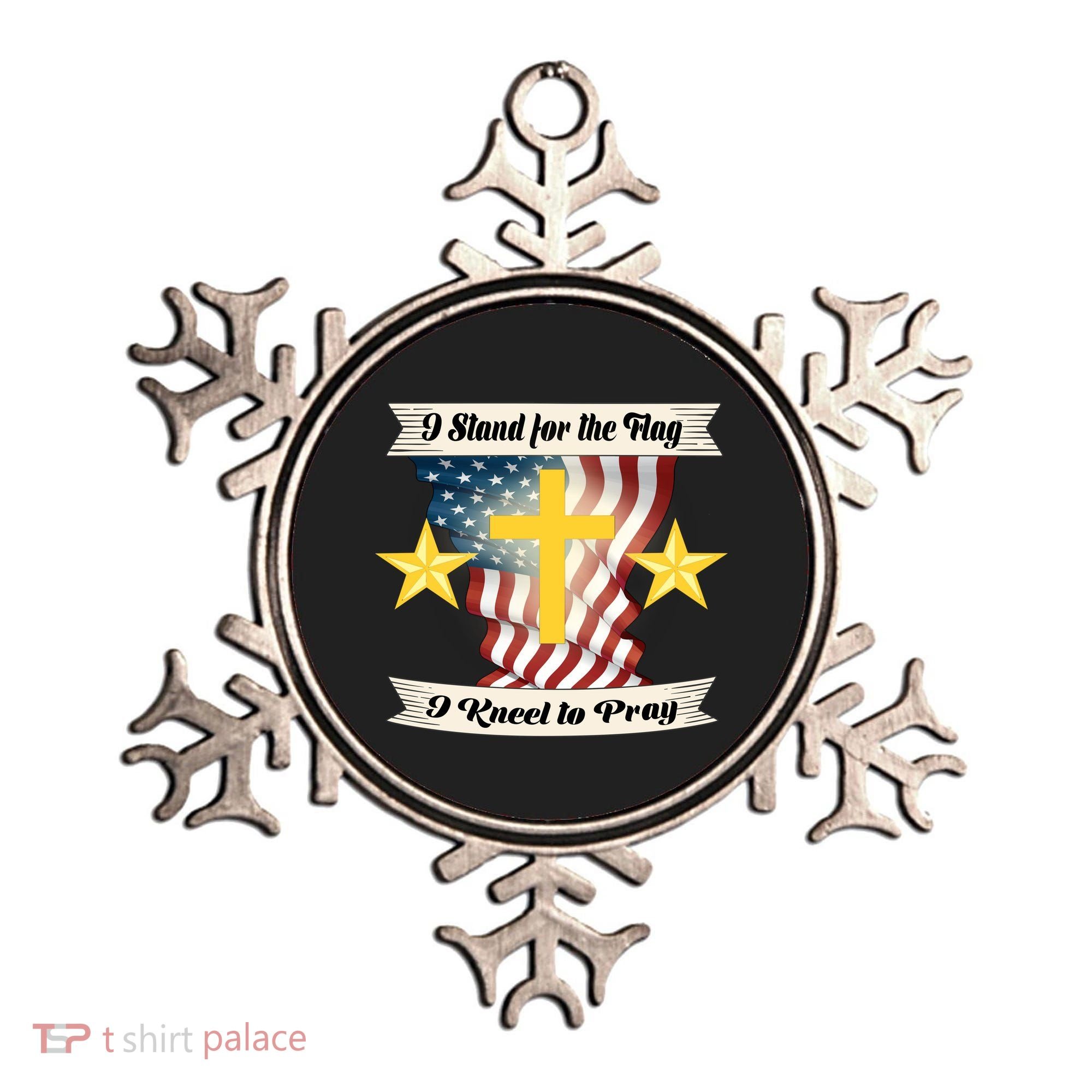 I Stand For The Flag I kneel To Pray America Ornament
