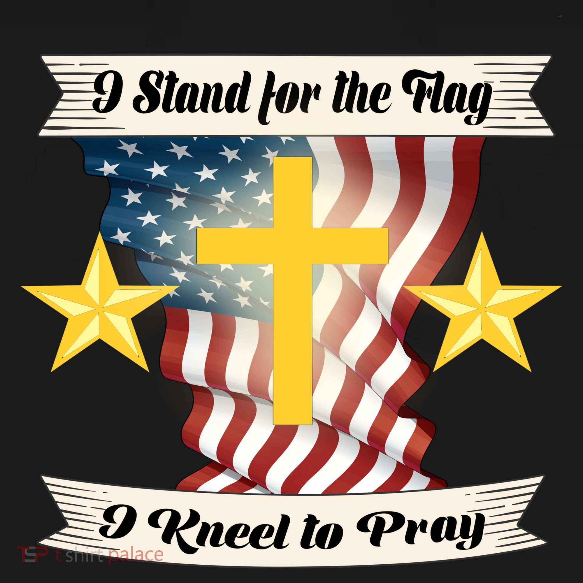 I Stand For The Flag I kneel To Pray America Ornament
