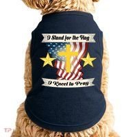 I Stand For The Flag I kneel To Pray America Doggie Tank thumb 0