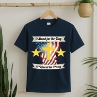 I Stand For The Flag I kneel To Pray America T-Shirt thumb 2