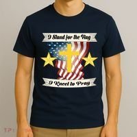 I Stand For The Flag I kneel To Pray America T-Shirt thumb 3
