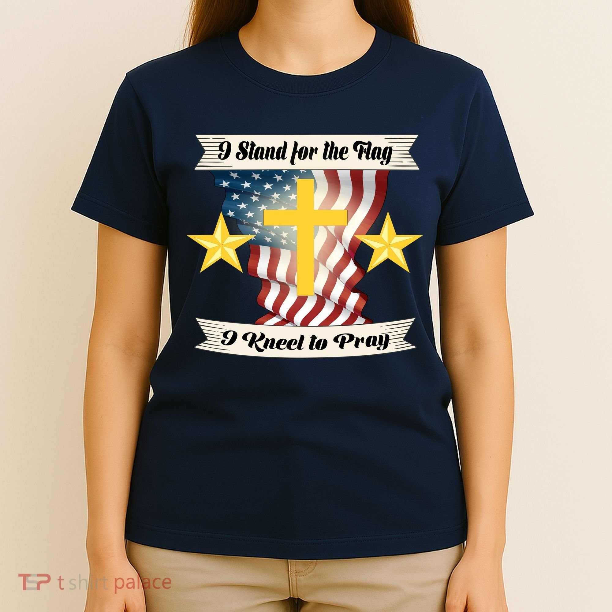 I Stand For The Flag I kneel To Pray America T-Shirt