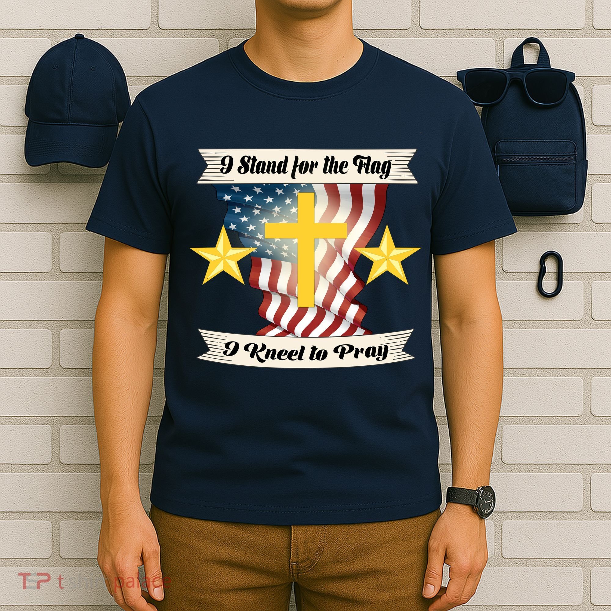 I Stand For The Flag I kneel To Pray America T-Shirt