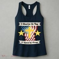 I Stand For The Flag I kneel To Pray America Women's Tank Top thumb 3