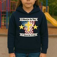 I Stand For The Flag I kneel To Pray America Kids Hoodie thumb 3