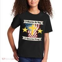 I Stand For The Flag I kneel To Pray America Kids T-Shirt thumb 2